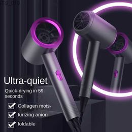 Hair Dryers Colourful Fashion Ultra-Thin Portable Hair Dryer Negative Ion Smart Professional Cold And Hot Hair Blower For Salon Home Hotel