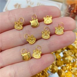 Necklaces 999 Yellow Gold Pendant Women 3d Gold Cute Small Tiger Necklace Pendant 0.4g