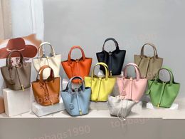 Luxury Leisure Bucket Bag Women's Tote Bag Classic Designer Bag Premium Leather Fashion Capacity Bag packaging 18cm mini