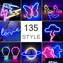 Led Neon Sign Wholesale Signs Night Lamp Lights For Kids Room Children Bedroom Wedding Decoration Drop Delivery Lighting Holiday Dhith