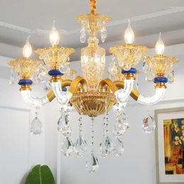 Pendant Lamps European-Style Living Chandelier Dining-Room Lamp Bedroom Study Candle Light Grand Villa El Lobby