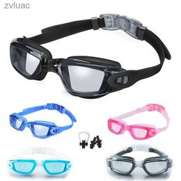 Diving Accessories Adult Swimming Goggles Swim Glasses Anti-fog UV Protection PC Lens Waterproof Adjustable Men Women Silicone Swim Eyewear in Pool YQ240119