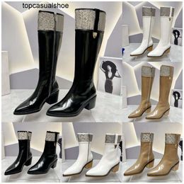 JC Jimmynessity Choo Boots Chelsea Designer Jimmys Suede Highquality Calfskin Western Boot Shoes Women Chunky Block Heels Fashion Booties Luxury Dress Party Winte