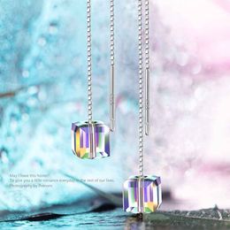 925 Sterling Silver cubic AU crystal Earrings for Women Northern Lights Earrings Jewelry Christmas Gifts Birthday Gifts for Women