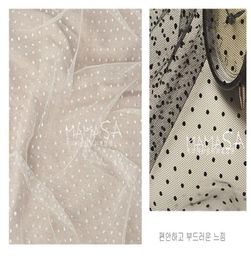 ivory 160cm wide 3yardslot polka dot mesh soft gauze tulle net fabric for blouse mosquito net curtain dress skirt veil tutu1237528