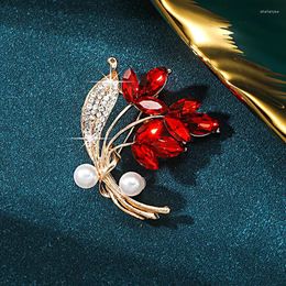 Brooches 1PC Luxury Brooch Colourful Jewellery Accessories Wheat Ear Flower Gift Pin Exquisite Fashion High Quality