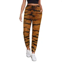 Women's Pants Tiger Print Animal Skin Pattern Elegant Oversize Joggers Autumn Woman Printed Street Wear Trousers