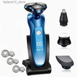 Electric Shavers ZOZEN Electric Shaver Rotary Shaver Electric Razor Beard Trimmer Rechargeable Hair Cutting Shaving Machine ZN3013 Q240119