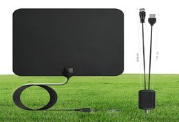 HDTV Antenna TV Digital HD 80 Mile Range Skywire TV Indoor 1080P 4K 16ft Coax Cable Easy Installation High Reception Amplified9107435