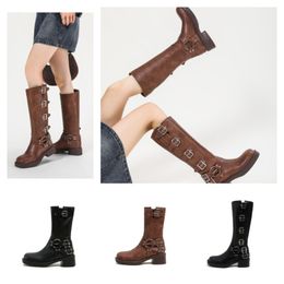 Outono inverno casual ocidental cowboy tornozelo botas de couro feminino botas curtas cossacos botas de salto alto botas mujer 35-40