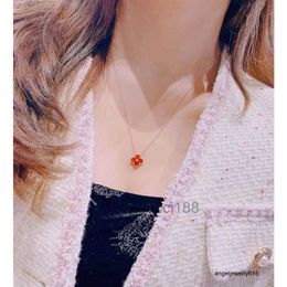 Clover Necklace Band Diamond Natural Shell Gemstone Gold Plated 18k for Woman T0p Advanced Materials Luxury Classic Style D0LX