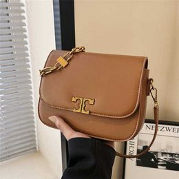 version of urban light luxury and minimalist small square 2023 winter new style versatile women's shoulder crossbody bag 2147