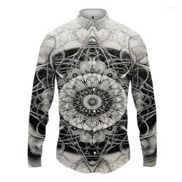 Men's Casual Shirts Creative Patterns Art 3D Printed Lapel Mens Shirt Fashion Long Sleeves Button Tops Streetwear Unisex Blouses