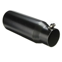Exhaust Pipe 1 Piece High Quality Car Universal Titanium Black Stainless Steel Muffler Tip Accessories Zz Drop Delivery Automobiles Mo Dhoic
