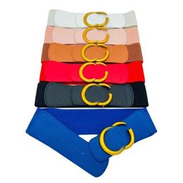 Classic Designer Women Belts Woman Waist Girdle Wide Elastic Letter Buckle Ladies Dress Waistband Luxury Fashion Accessories