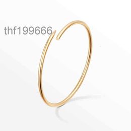 High Edition Small Model Slim Nail Bracelets Bangles for Women Men Aaa Cubic Zirconia 316l Steel Jewellery Designer LuxuryW8VD W8VD