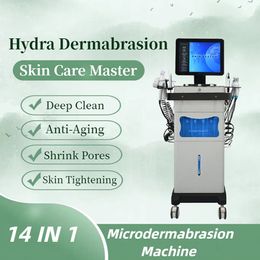 2023 Hydra Microdermabrasion Facial Machine 14 In 1 H2O2 Facial Jet Peel Equipment Hydrafacial Skin Cleansing Face Treatment 2 Years Warranty