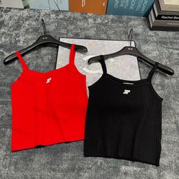 Designer Women Knitted Vest Sleeveless Top Summer Sport Camis T Shirt Tank Tops Short Sexy Vest