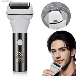 Electric Shavers Blackstone Electrical Rotary Shaver for Men Washable Type-C USB Rechargeable Shaving Beard Machine Q240119