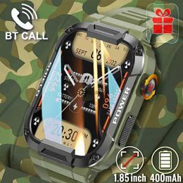 Smart Watches 2023 New 1.85 Smart Watch Men Military Quality Outdoor Waterproof Anti Falling Anti Pressure Sport Fitness Bluetooth Call Smartw