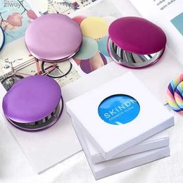 2PCS Mirrors Round Mini Compact Makeup Mirror Foldable Portable Magnifying Handheld Double-Sided Folding Vanity Hand Mirrors Pocket Travel