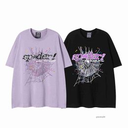 Spider Web Men's T-shirt Designer Sp5der Women's t Shirts Fashion 55555 Short Sleeves Summer New Foam Printed Unisex Cotton Loose Cogj