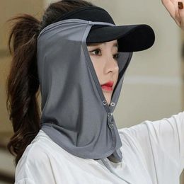 Scarves UV Protection Neck For Women Silk Scarf Cap Mask Men Anti-uv Face Cover Sunscreen Veil