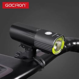 Lights GACIRON V9SP 1260 Lumen Bike Light USB Rechargeable Bicycle Headlight 4500mAh Power Bank Waterproof Cycling Front LED Flashlight