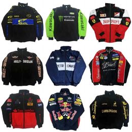 Classic F1 Formula One Racing Jacket Autumn and Winter Full Embroidery Cotton Clothing Spot Sale cz2