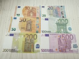 Copy Money Actual 1:2 Size Props Euros Toy Ticket Euro Bill Currency Party Fake For Supplies Esmwf