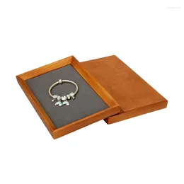 Jewelry Pouches Necklace Display Rack Solid Wood Prop Bracelet Pendant Ring Earring Tray
