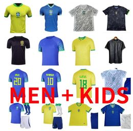 2024 camisas de futebol do BRASIL L.PAQUETA NEYMAR JR VINI JR. 23 24 25 P.COUTINHO RICHARLISON camisa de futebol G.JESUS T.SILVA BRUNO G. PELE Rodrygo CASEMIRO masculino conjunto infantil jersey