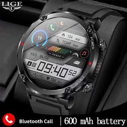 Smart Watches LIGE 2023 Smart Watch Men 1.6 Inch Full Touch Bracelet Fitness Tracker Sports Watches Bluetooth Call Smart Clock Men Smartwatch