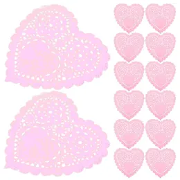 Baking Tools Placemat Coasters Drinks Doilies For Food Crafts Paper Heart Valentine Decoration Dollies Tabletop Placemats