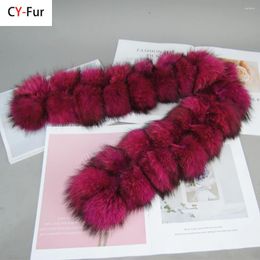 Scarves Women Winter Natural Real Raccoon Fur Scarf Fashion Lady Warm Genuine Neckerchief Ring