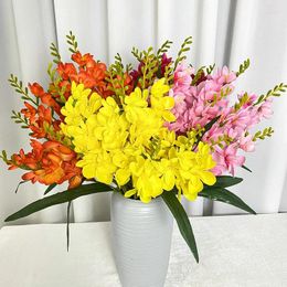 Decorative Flowers Simulated Orchid Artificial Bouquet Wedding Party Multiple Colours Home Garden Decorations Pography Props