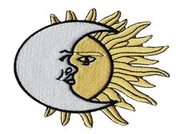 Green House Fashion MOON SUN Embroidery Iron On Sew On Patch 115cm Cartoon Jersey Patch Applique DIY Clothing Emblem 6352690