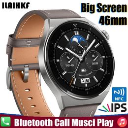 Watches Huawei On Wrist GT 3 Pro Max Smart Watch Men NFC Smartwatch Fit New Waterproof Digital Watches 46mm Leather Fitness Bracelet