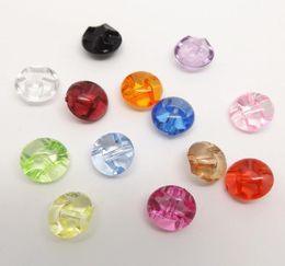125mm Shank Buttons acrylic clear candy color for shirts clothes handmade Gift Box Craft DIY scrapbook favor Sewing1665830