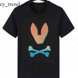 Bad Bunny Shirt Brand Men T-shirts Skull Bunny Pattern Top Cotton O-neck Short Sleeve Tshirt Print Ghost Rabbit Polo Shirt Summer Tee Luxury Designer Physcho Bunny 72