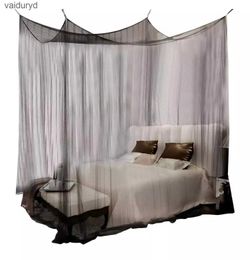 Mosquito Net Mosquito Net Black White For Double Four Corner Bed Post Bed Canopy Mosquito Net Full Queen King Size Beddingvaiduryd