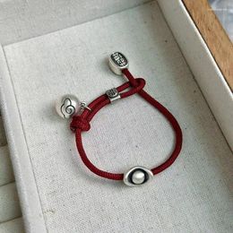 Strand UMQ Customised DIY Ingots Bracelet With 999 Sterling Silver And Red Rope