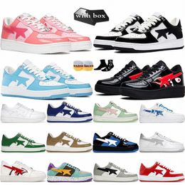 Low sta sk8 casual shoes Bapestars White Navy Green Pink Red Blue Yellow Leather Plate-forme Brown Ivory men women Skateboarding jogging sneakers L5Y5#