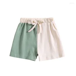 Shorts Toddler Baby Girl Boy Summer Color Block Short Trousers Elastic Waist Spring Casual Infant Pants