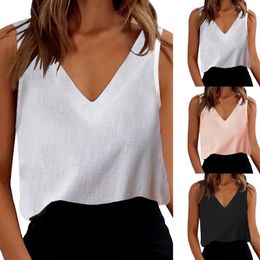 Camisoles & Tanks Women's Tank Top V Neck Silk Summer Cotton Sleeveless Athletic Tops For Women Loose Fit Girls Bachelor