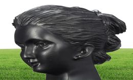 Boutique Counter Black Resin Lady Figure Mannequin Display Bust Stand Jewelry Rack for Necklace Pendant Earrings 8746342