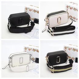 2024 the Marc Snapshot Designer Bag Womens Camera Style Small Crossbody Purse Wide Shoulder Straps and Double Zipper Classic Design Dust Bags