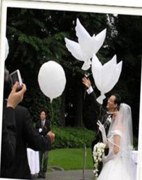 Wedding Decoration White Dove Balloon White Wedding Balloons EcoFriendly Biodegradable Helium Balloons Party Favors 10pcslot9374324