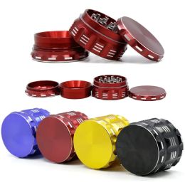 Unique Design Grinders With Sticker Pattern Herb 30mm Smoking Accessories Zinc Alloy 4 Layers Tobacco Crusher Hand Herb Grinder HK BJ