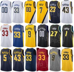 Print Men Woman City Basketball Pascal Siakam Jersey 43 Daniel Theis 27 Jarace Walker 5 Ben Sheppard 26 Buddy Hield 7 Obi Toppin 1 Jalen Smith 25 Earned Icon Sport